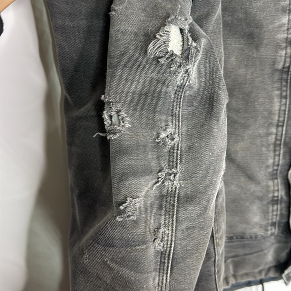 Vintage Carhartt C03 Arctic Black Insulated Canvas Chore Jacket Grunge Large 90s - Picture 7 of 12